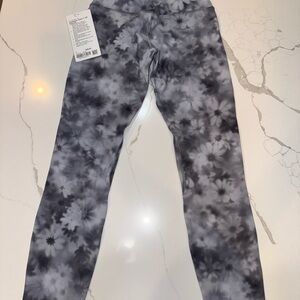 Lululemon Floral Gray Leggings